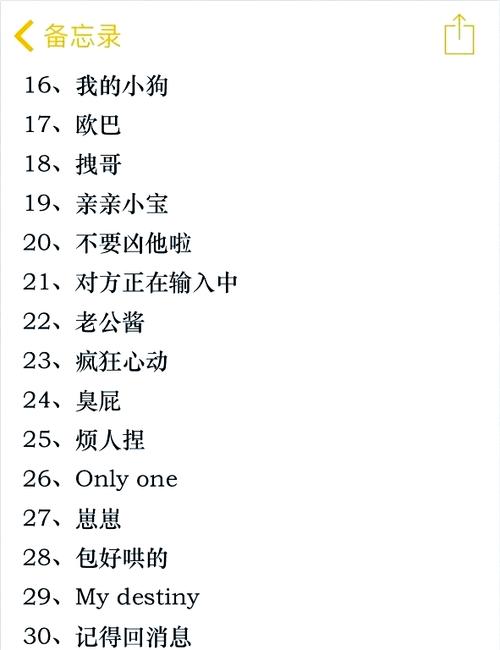 该男朋友备注什么比较甜的