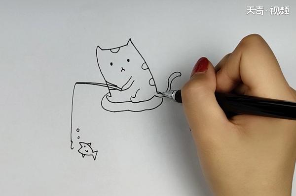 猫什么钓到一条小鱼