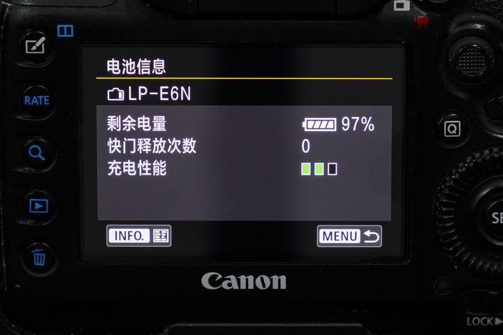 佳能单反剩余电量显示不准确
