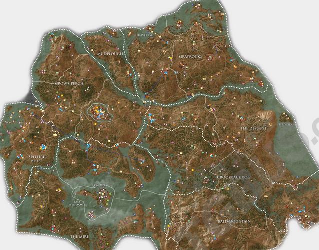 巫师3各个地图的大小截图