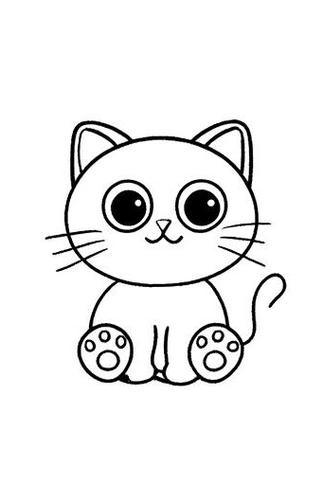 一笔画成一只猫图标