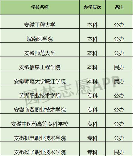 芜湖市最厉害三个大学
