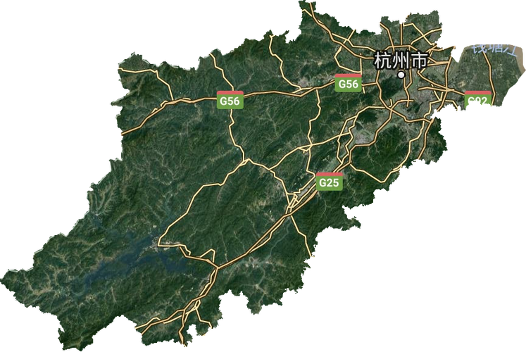 杭州市卫星地图全图高清版