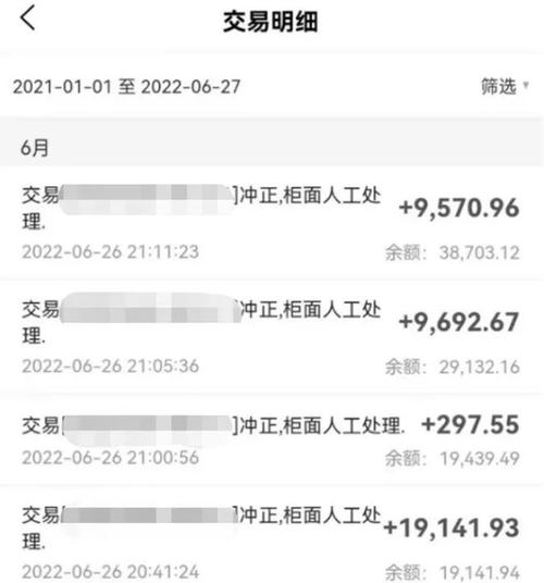 手机银行转账显示冲正截图