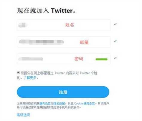 登录twitter图标