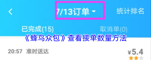 蜂鸟众包如何接回程单
