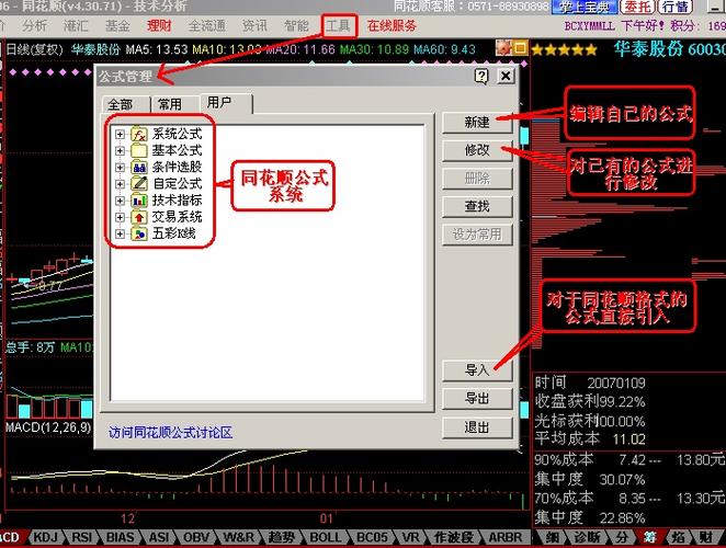 同花顺K线颜色缩略图