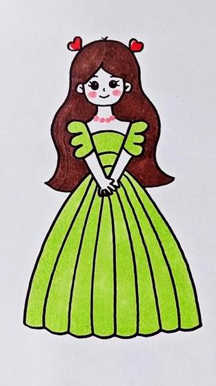 美术学画画公主 漂亮