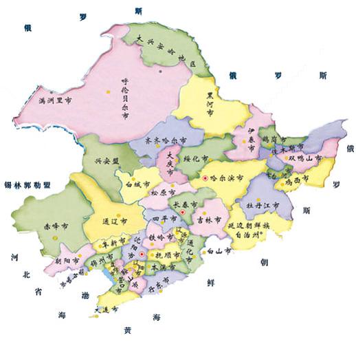 东北三省地图截图