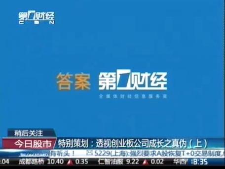 公司与行业第一财经今日回放