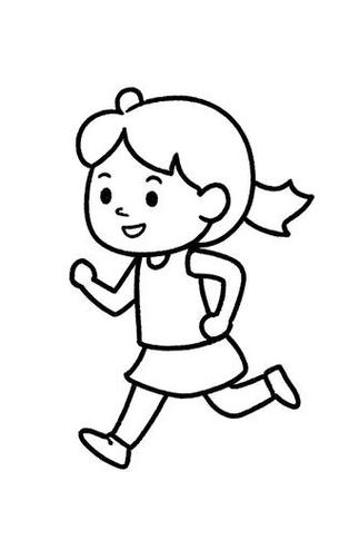 画一个奔跑的小女生截图