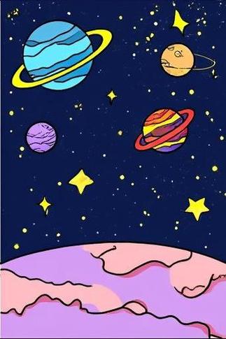 宇宙星空图儿童画
