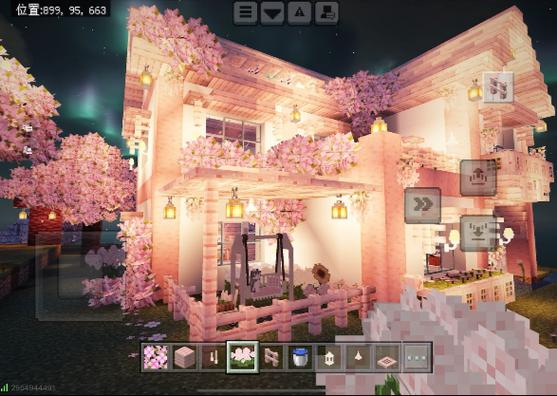 mc温馨小木屋樱花游戏截图