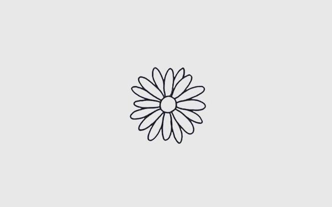 少一片花瓣的雏菊符号图标