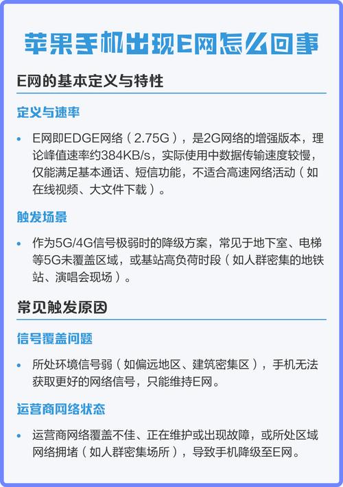 苹果手机老变成E网是为啥