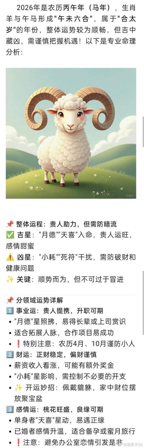 属羊今日运势