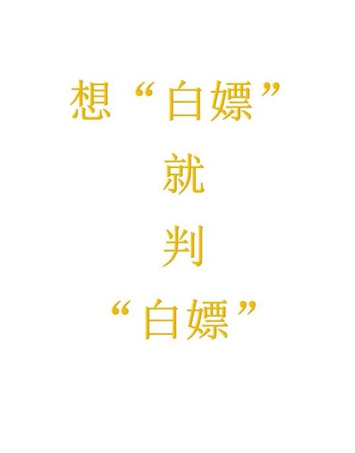 白嫖解释