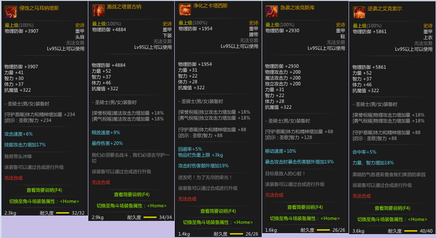 dnf元素95史诗防具选择缩略图
