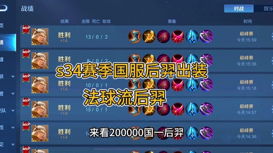 后羿六神装出装顺序截图