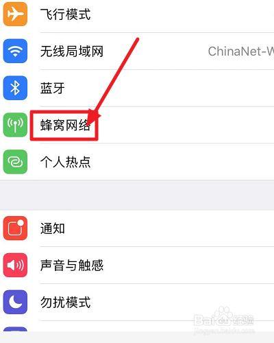苹果手机把蜂窝网络彻底关闭
