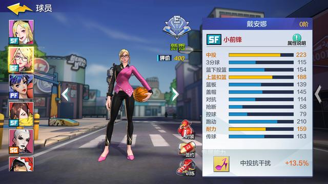 街篮人物属性