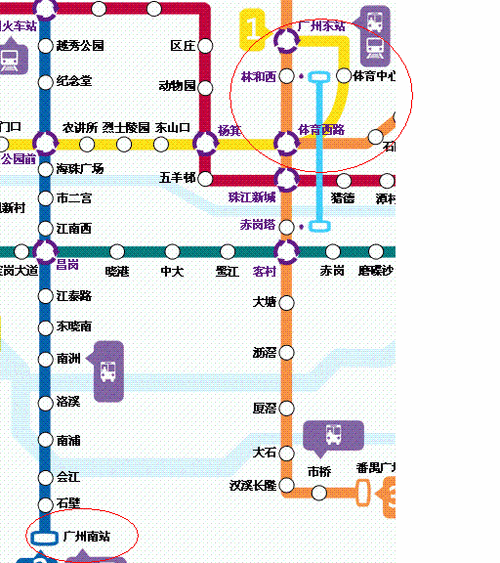 广州南站地铁线路图图标