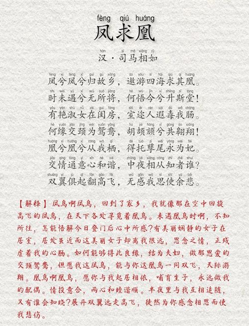 凰求凤暗示什么