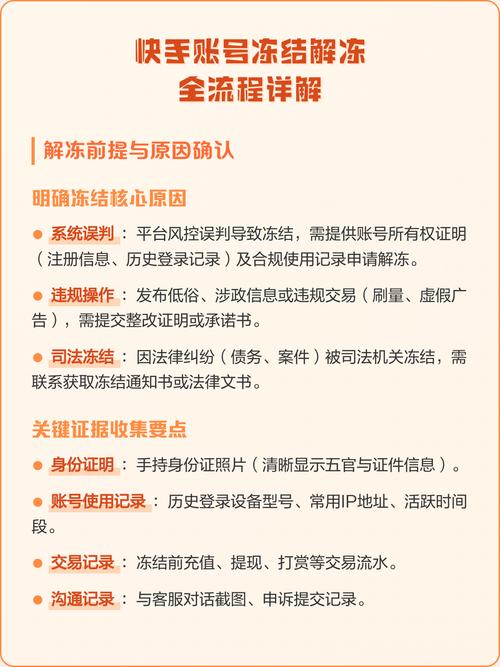 快手账户被冻结了怎么解开