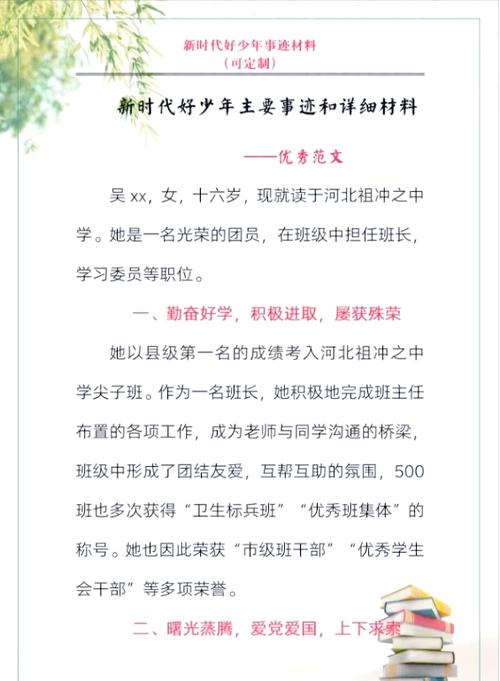 个人先进事迹材料1500