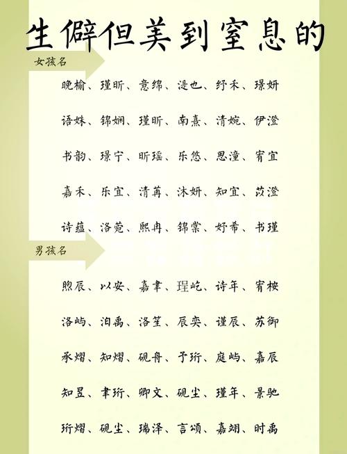生僻字姓名翻译大全