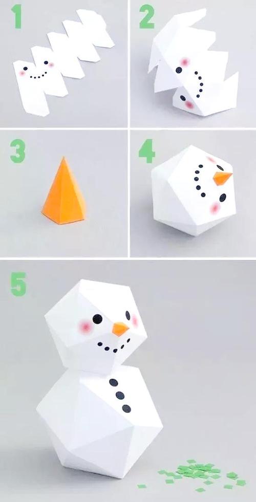 卡纸制作小雪人