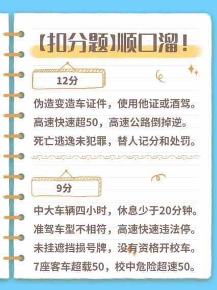扣1分3分6分9分口诀