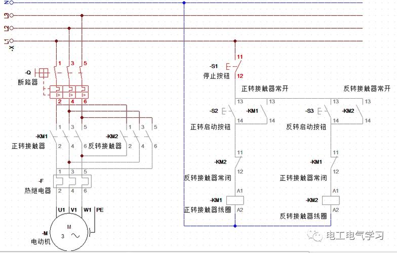 电机正反转控制电路图