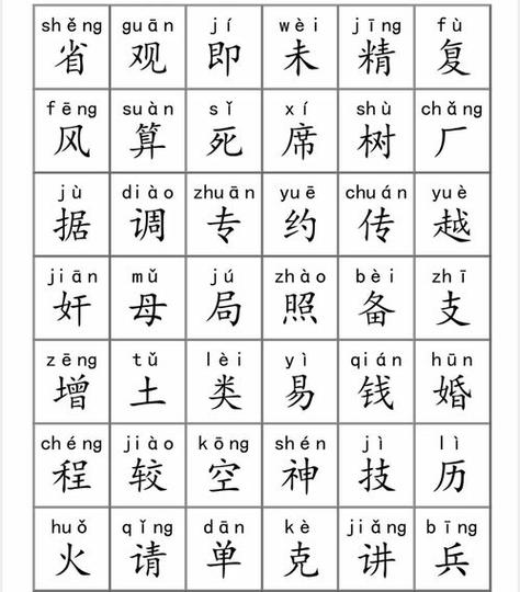 识字表3000字免费打印