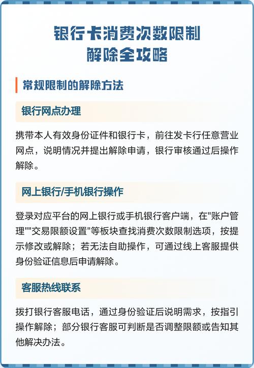 银行卡限制次数如何解除