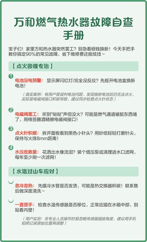 万和热水器常见故障截图
