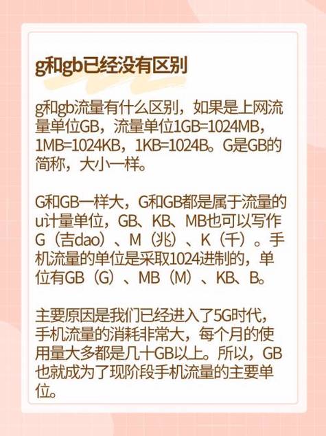 gb代表多少流量