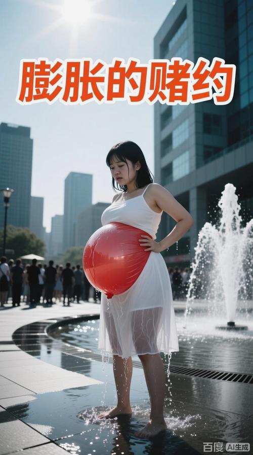 两个女子喝水肚子突然隆起视频
