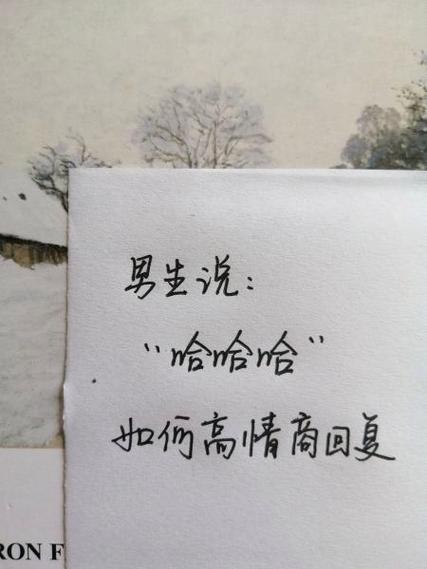 男生回哈哈是什么意思