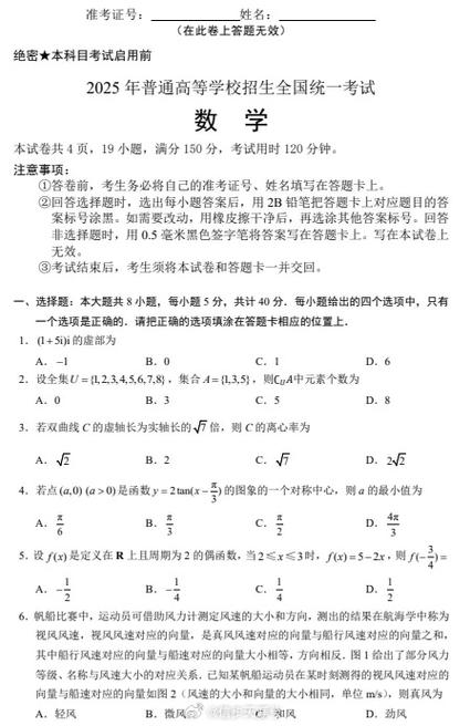 2025新高考一卷数学真题图标