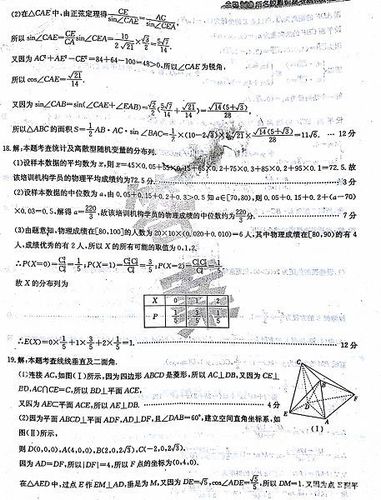 全国100所名校示范卷答案数学