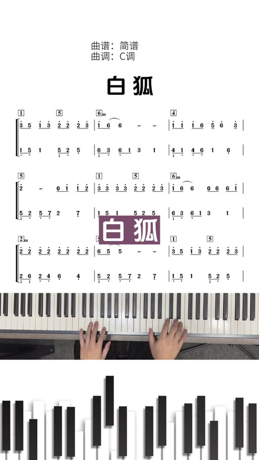 白狐陶笛曲谱12孔 教