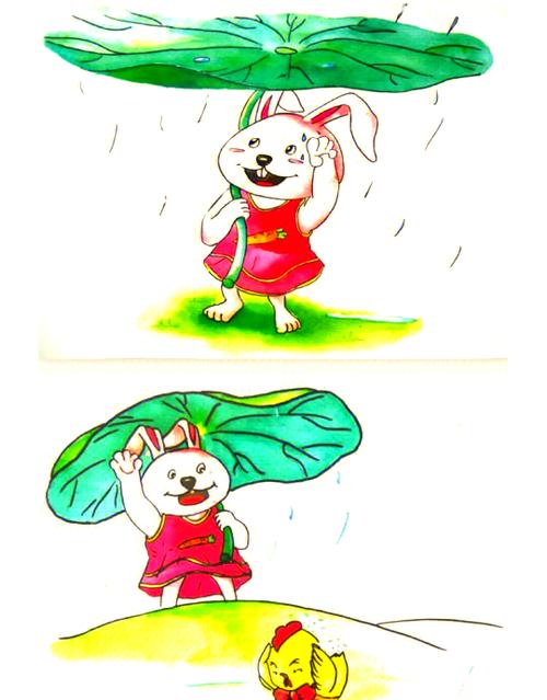 小班故事下雨的时候图片