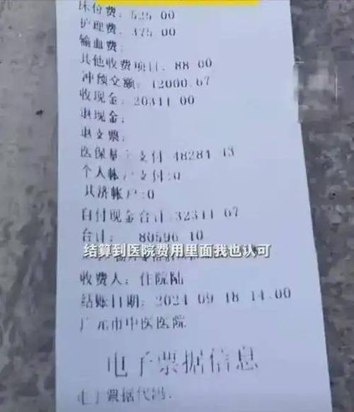 医疗收费单p图