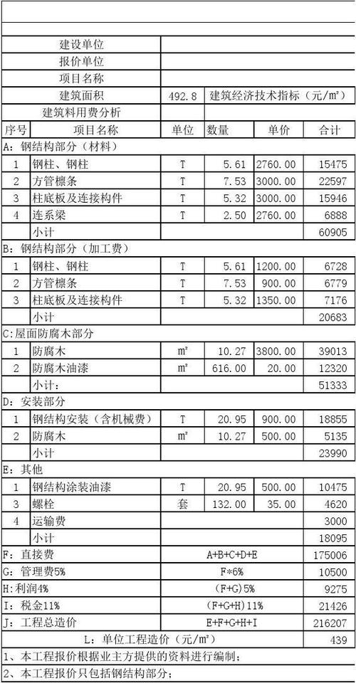 车棚停车棚厂家价格表截图