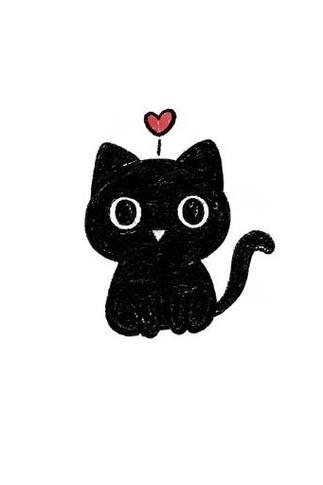 小黑猫卡通