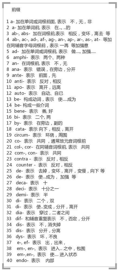 英语单词前缀有哪些