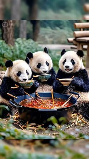 熊猫吃东西的样子截图
