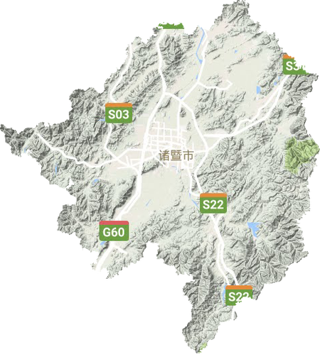 诸暨市区地图高清版