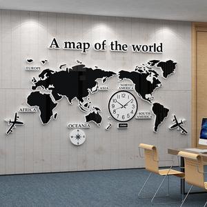 地图挂办公室哪面墙上
